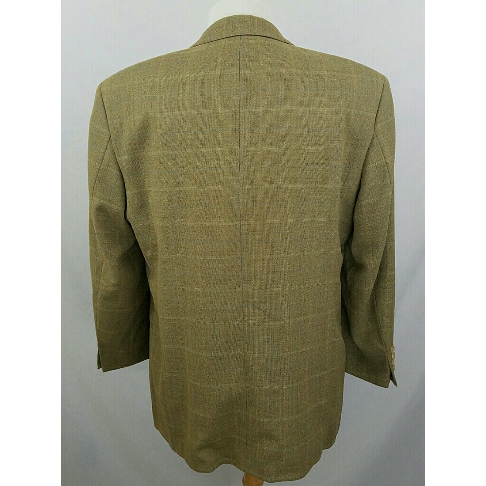 Hugo Boss Olive Green Windowpane Sport Coat - Picture 5 of 8